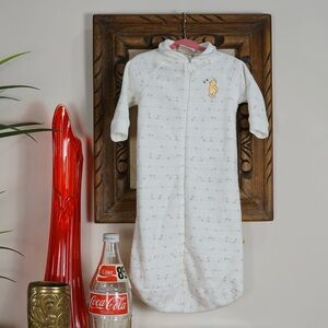 Y2k Classic Pooh fleece embroidered sleep sack One Size